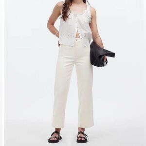 Madewell The Emmett White Wide-Leg Jeans